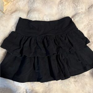 Aritzia Black Ruffled Skirt